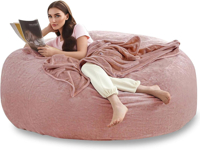 Bean Bag Chair with Plush Faux Fur Cover