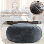 Bean Bag Chair with Plush Faux Fur Cover