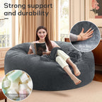 Bean Bag Chair with Plush Faux Fur Cover
