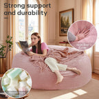 Bean Bag Chair with Plush Faux Fur Cover