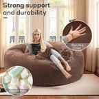 Bean Bag Chair with Plush Faux Fur Cover