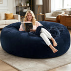 Bean Bag Chair with Plush Faux Fur Cover