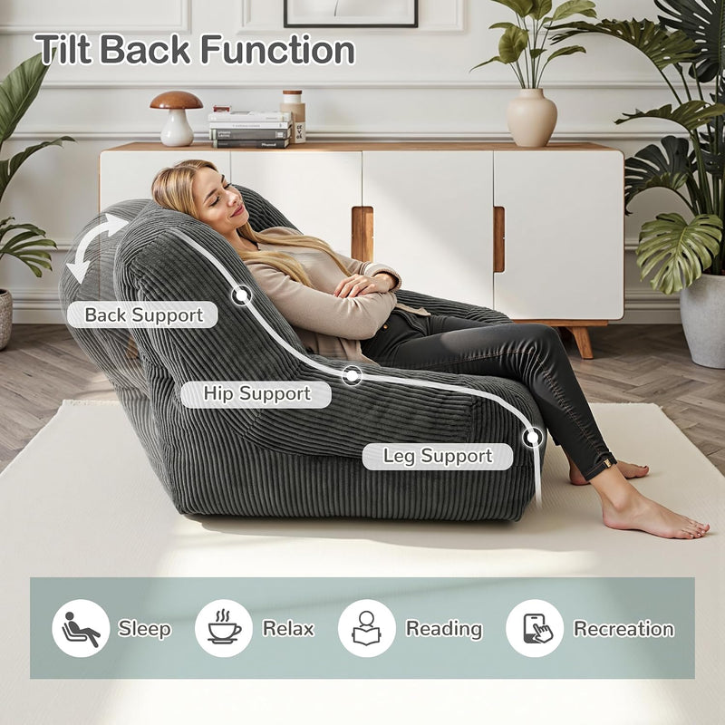 Bean Bag Single Chair with Filling Included Beanbag