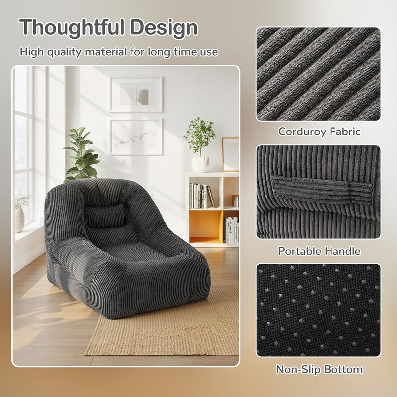 Bean Bag Single Chair with Filling Included Beanbag