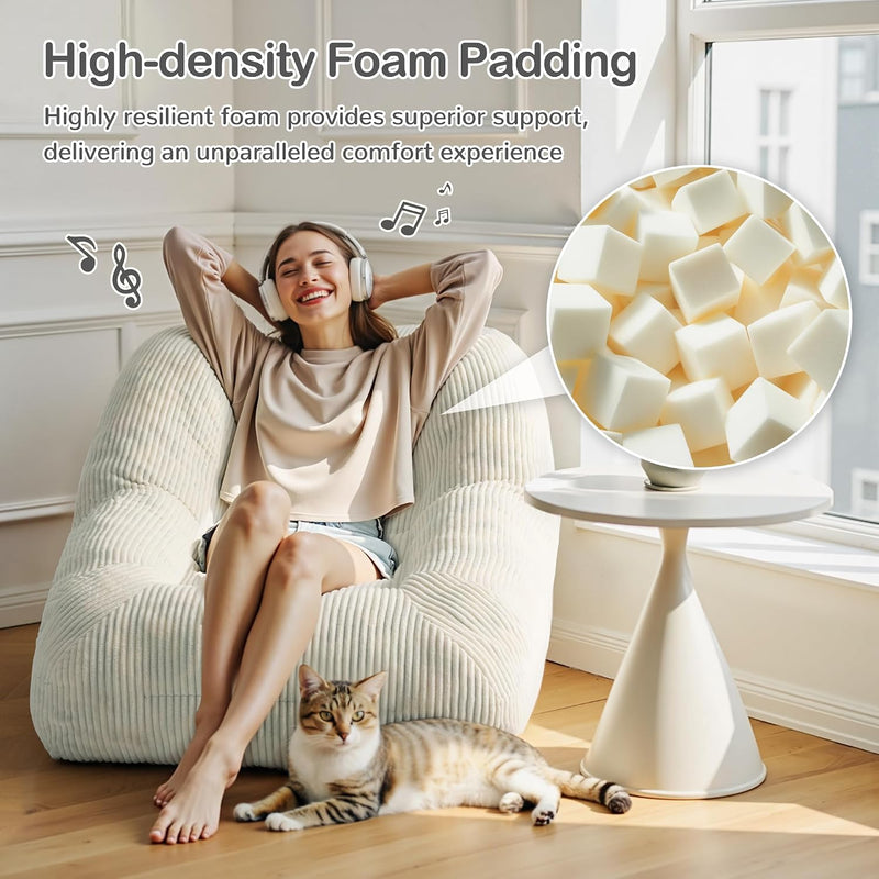 Bean Bag Single Chair with Filling Included Beanbag