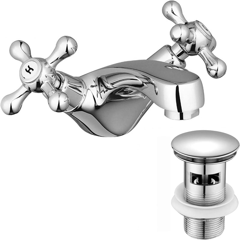 Beaumont Traditional Bath Shower Mixer Tap Chrome