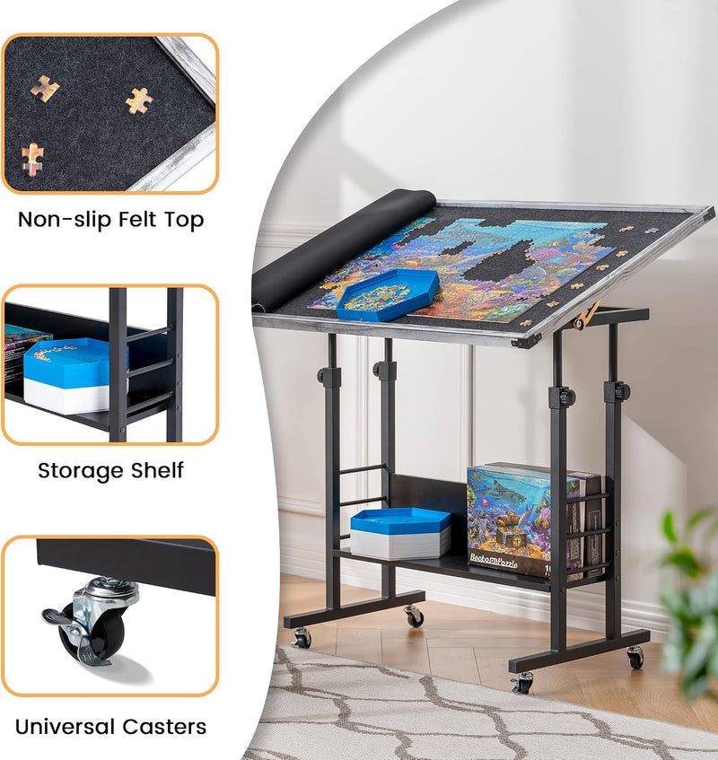 Becko Jigsaw Puzzle Table Tilting with Height Adjustment