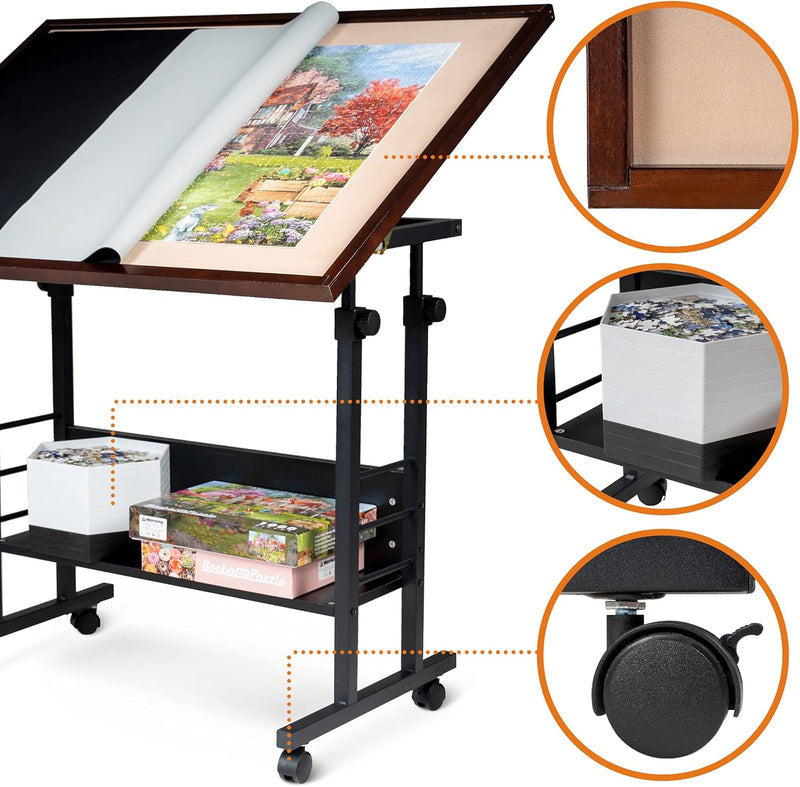 Becko Jigsaw Puzzle Table Tilting with Height Adjustment
