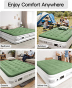 Bed 203x152x46CM Mattress with Built-In Electric Pump 3