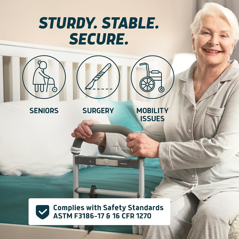 Bed Assist Rail for Seniors with Motion Light