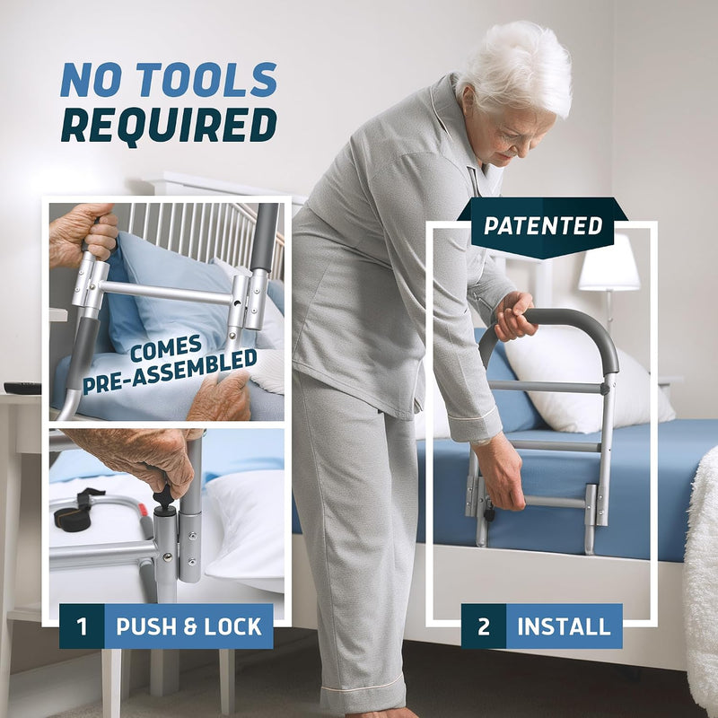 Bed Assist Rail for Seniors with Motion Light