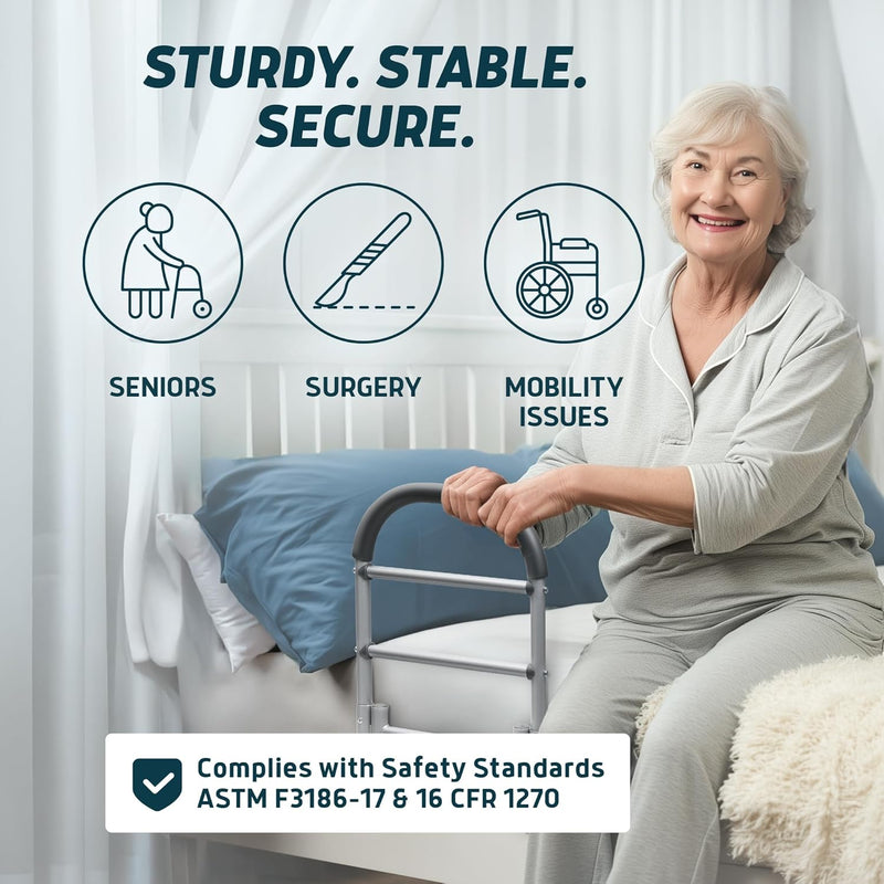 Bed Assist Rail for Seniors with Motion Light