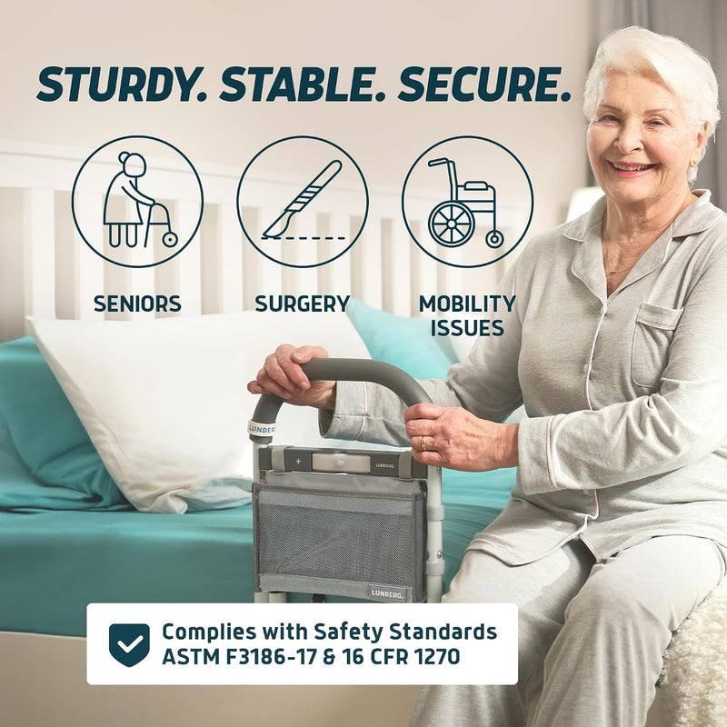 Bed Assist Rail for Seniors with Motion Light
