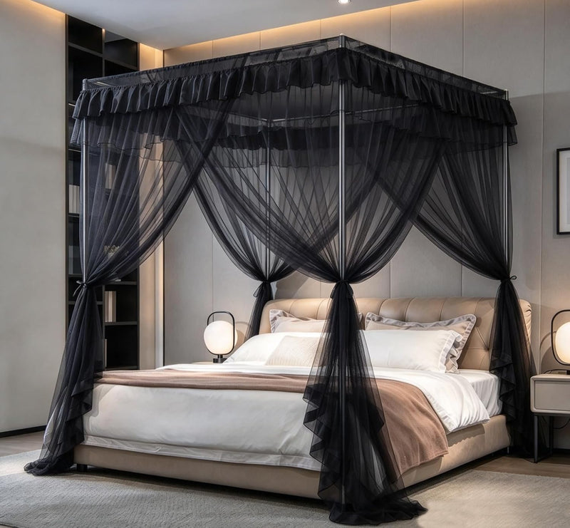 Bed Canopy 4 Corner Post Curtains for Beds