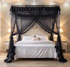 Bed Canopy 4 Corner Post Curtains for Beds