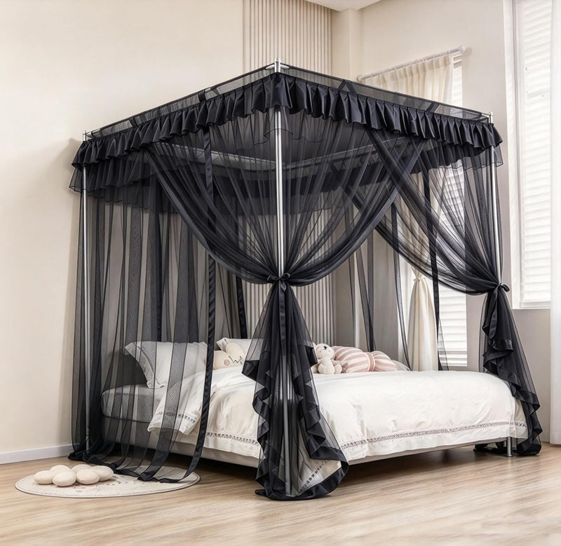 Bed Canopy 4 Corner Post Curtains for Beds
