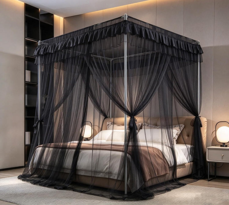 Bed Canopy 4 Corner Post Curtains for Beds