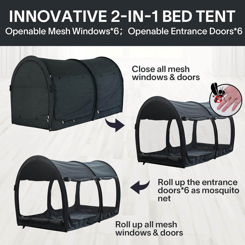 Bed Canopy Tent Privacy Space Size Frame Sleeping
