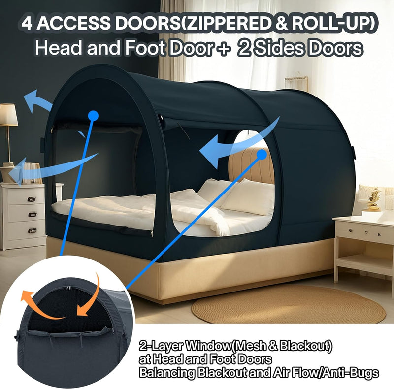 Bed Canopy Tent Privacy Space Size Frame Sleeping