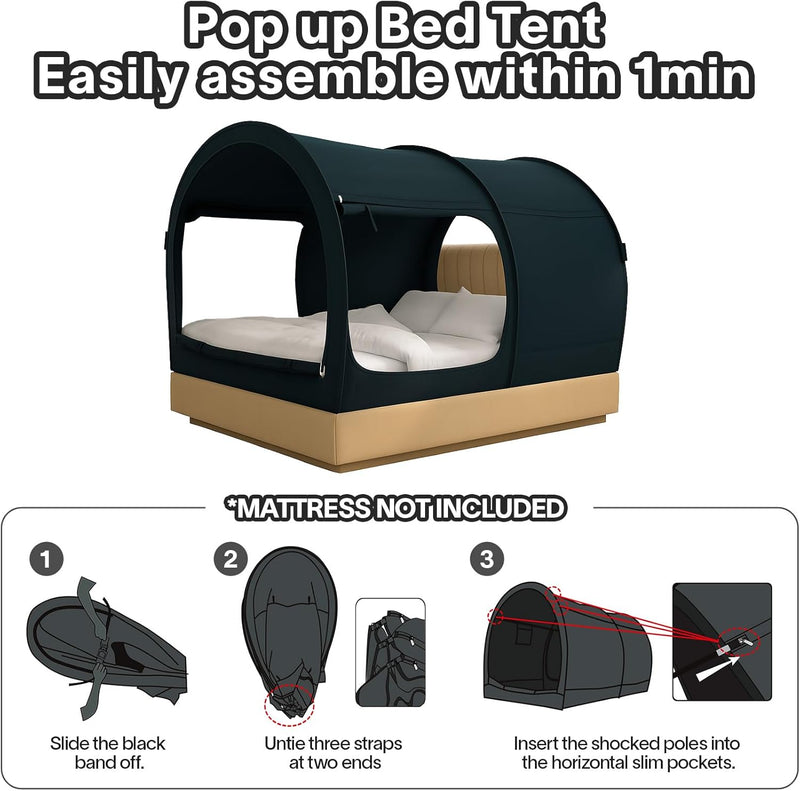 Bed Canopy Tent Privacy Space Size Frame Sleeping
