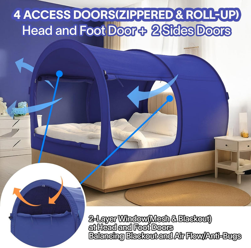 Bed Canopy Tent Privacy Space Size Frame Sleeping