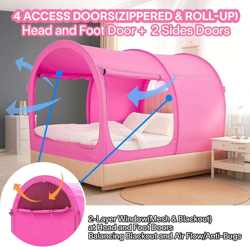 Bed Canopy Tent Privacy Space Size Frame Sleeping