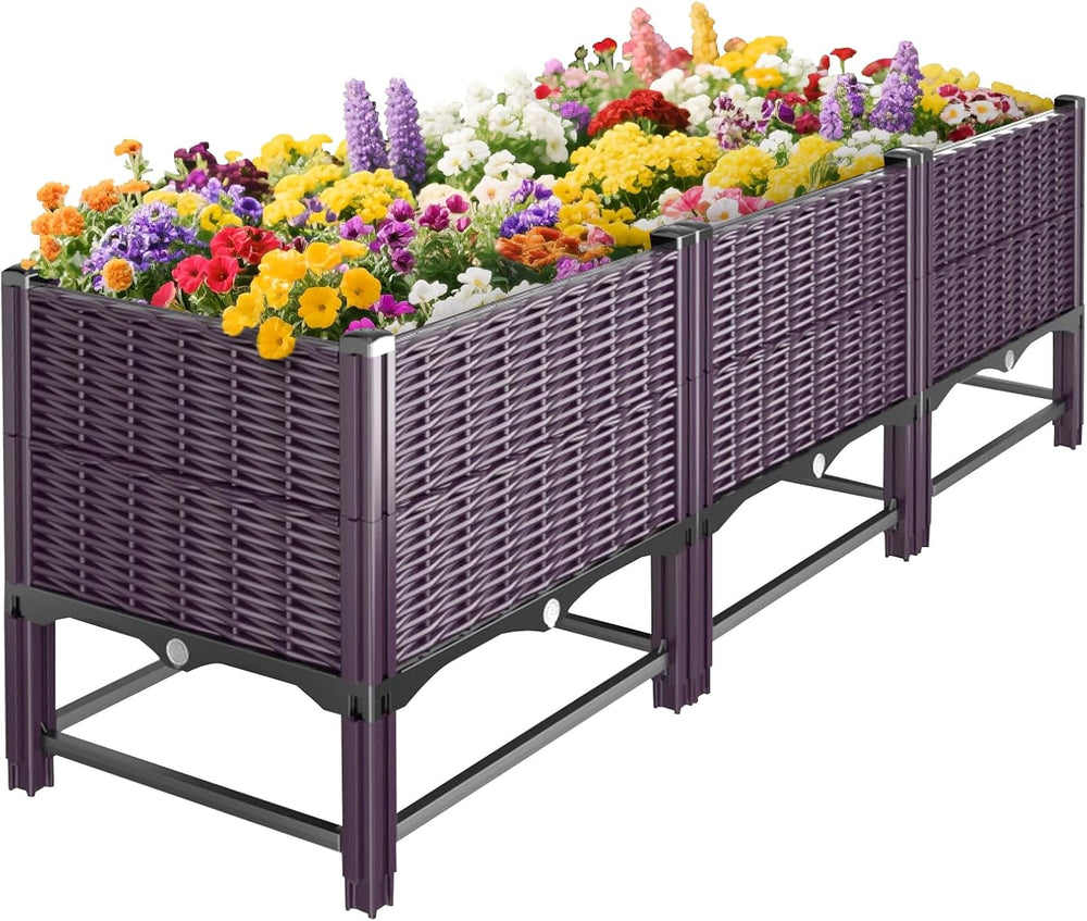 Bed for Garden with Reinforcement Rods Elevated Legs