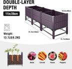 Bed for Garden with Reinforcement Rods Elevated Legs