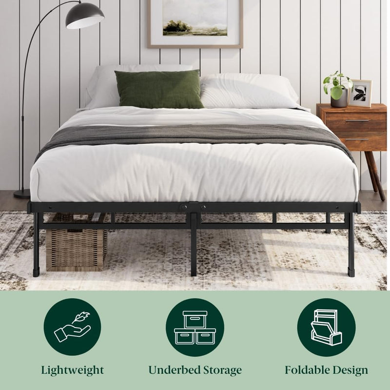Bed Frame 14.2'' Height Metal Base with Steel