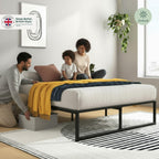 Bed Frame 14.2'' Height Metal Base with Steel
