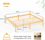 Bed Frame 14-Inch Natural Bamboo Wood Platform