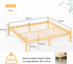 Bed Frame 14-Inch Natural Bamboo Wood Platform