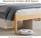 Bed Frame 14-Inch Natural Bamboo Wood Platform