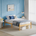 Bed Frame 14-Inch Natural Bamboo Wood Platform