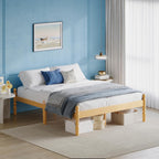 Bed Frame 14-Inch Natural Bamboo Wood Platform