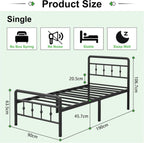 Bed Frame 2ft6 with Headboard and Footboard