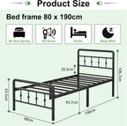 Bed Frame 2ft6 with Headboard and Footboard