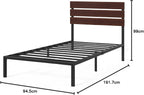 Bed Frame 31'' Height Sustainable Bamboo Metal Base
