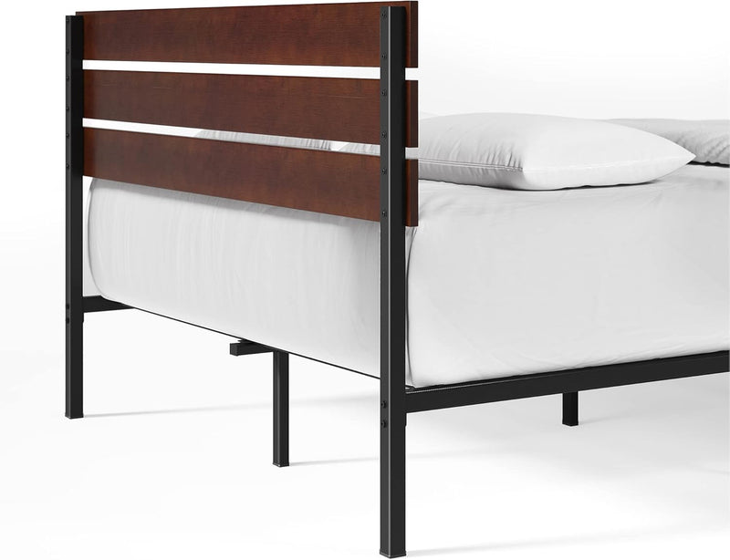 Bed Frame 31'' Height Sustainable Bamboo Metal Base