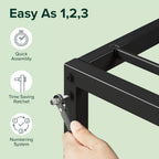 Bed Frame 31'' Height Sustainable Bamboo Metal Base