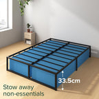 Bed Frame 31'' Height Sustainable Bamboo Metal Base