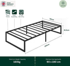 Bed Frame 31'' Height Sustainable Bamboo Metal Base