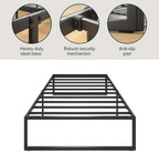Bed Frame 31'' Height Sustainable Bamboo Metal Base