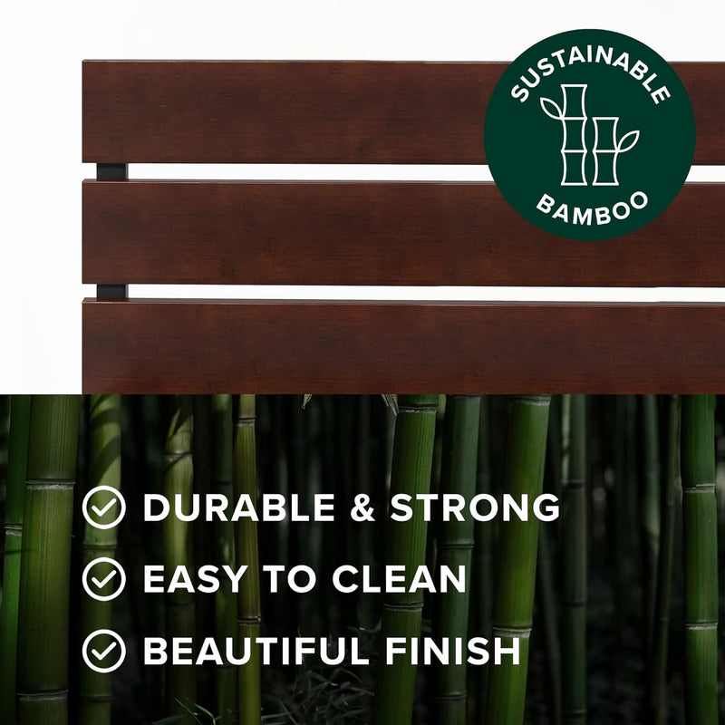 Bed Frame 31'' Height Sustainable Bamboo Metal Base