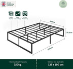 Bed Frame 31'' Height Sustainable Bamboo Metal Base