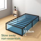 Bed Frame 31'' Height Sustainable Bamboo Metal Base
