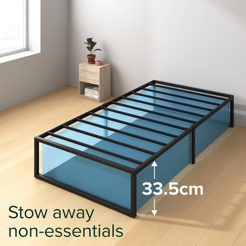 Bed Frame 31'' Height Sustainable Bamboo Metal Base