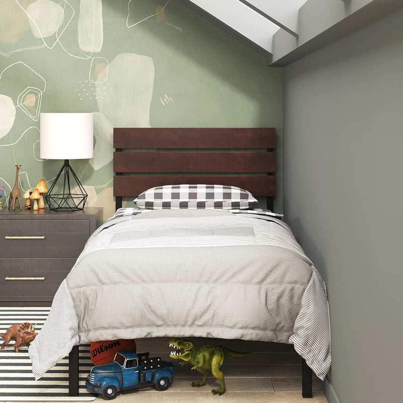 Bed Frame 31'' Height Sustainable Bamboo Metal Base