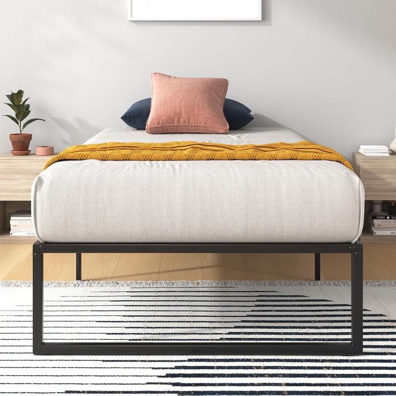 Bed Frame 31'' Height Sustainable Bamboo Metal Base