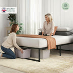 Bed Frame 31'' Height Sustainable Bamboo Metal Base